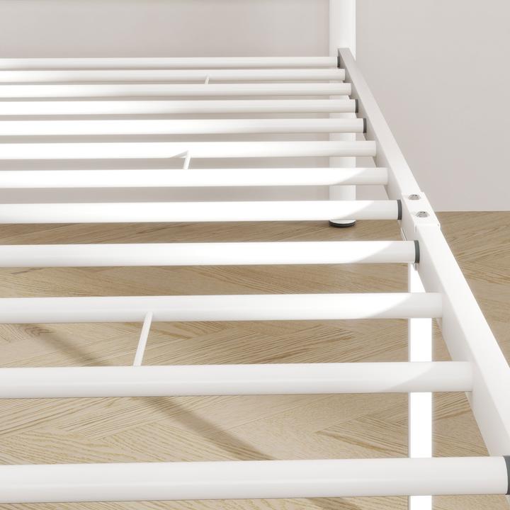 Produktbild Homcom Bettrahmen Stahl Weiss