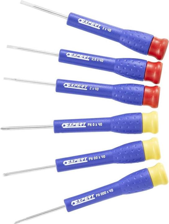 Actual product image Jeu De 6 Micro Tournevis (Cross recess, Port)