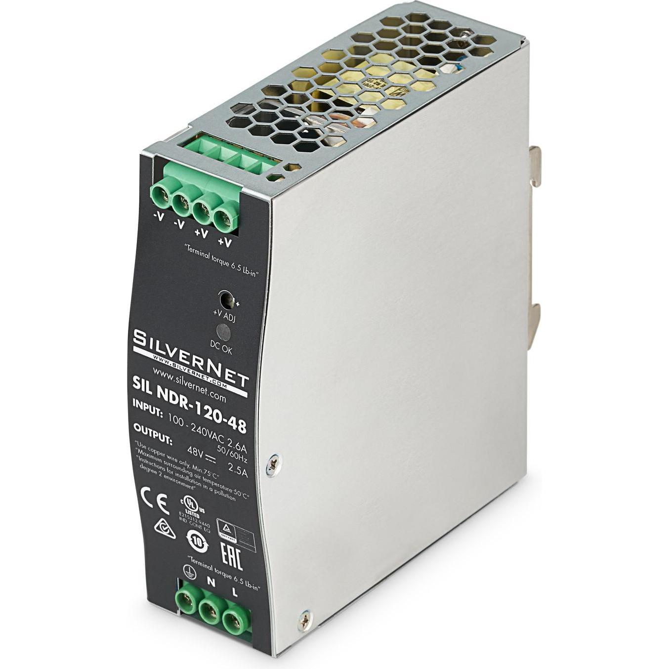 Silvernet 120W 48V 2.5A Industrial Din, Netzwerk Zubehör