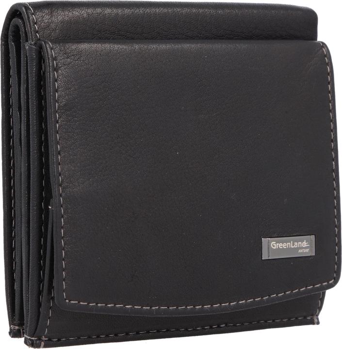 Actual product image Greenland Nature Black Nappa wallet RFID leather 9.5 cm