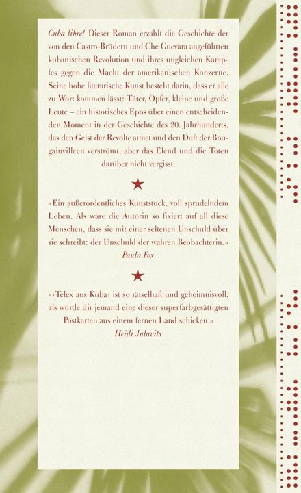 Produktbild Telex aus Kuba (Deutsch, Rachel Kushner, Bettina Abarbanell, 2017)