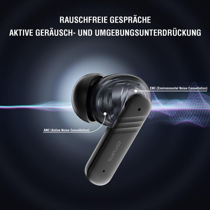 Actual product image 4smarts True Wireless In-Ear-Kopfhörer SkyBuds Screen Pro ANC (ANC, 5 h, Wireless)