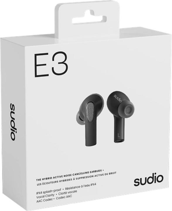 Actual product image Sudio E3 Black (ANC, 30 h, Wireless)