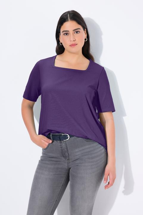 Actual product image Ulla Popken Essential Square Neck Stretch Tee (54, 56)