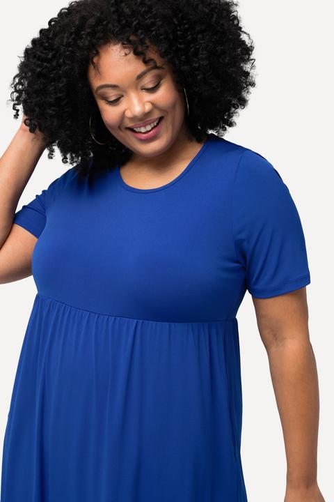 Produktbild Ulla Popken Jerseykleid, Empirenaht, Rundhals, Halbarm, Taschen (60)