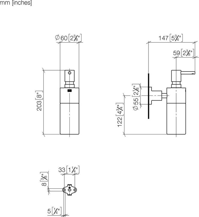 Actual product image Dornbracht Tara dispenser, wall model, 83435892