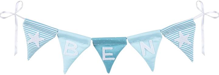 Produktbild Goki Buchstabenwimpelkette blau mit 10 Wimpeln