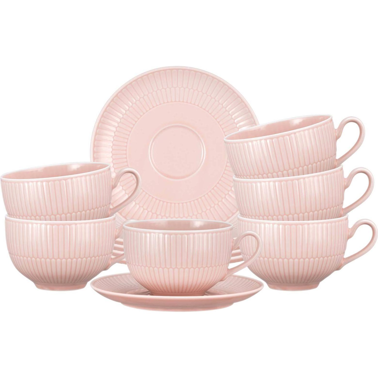 Seltmann, Tasse, Amina Milchkaffeetassen mit Untertassen (350 ml, 6 x)