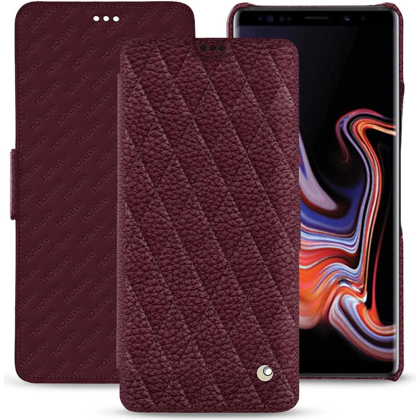 Noreve Lederschutzhülle horizontal (Samsung Galaxy Note 9), Smartphone Hülle, Violett