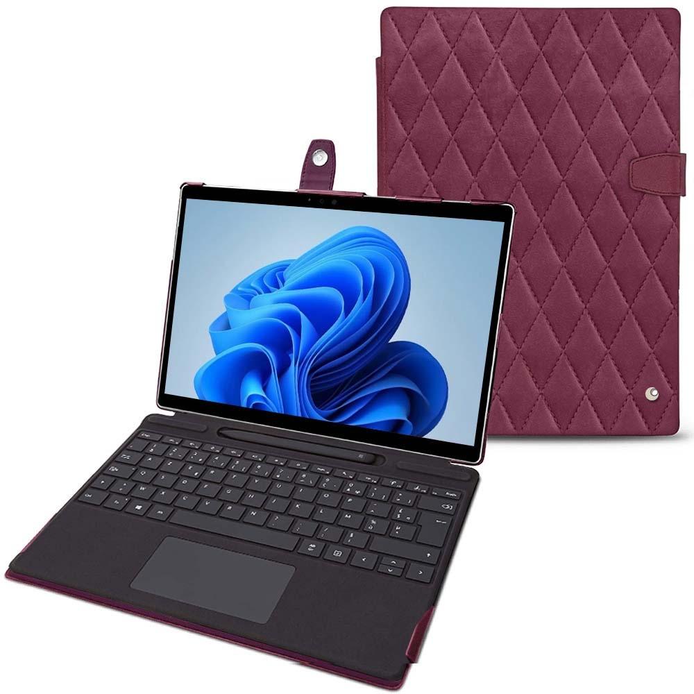 Noreve Lederschutzhülle Microsoft Surface Pro8 (Microsoft Surface Pro 8), Tablet Hülle, Violett