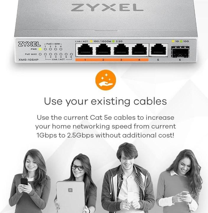Produktbild Zyxel XMG-105HP (6 Ports)