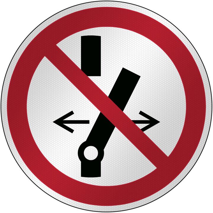 Actual product image Brady P/P031/NT/RFL-DIA395-1, ISO safety sign - Do not switch, Laminated polyester with re