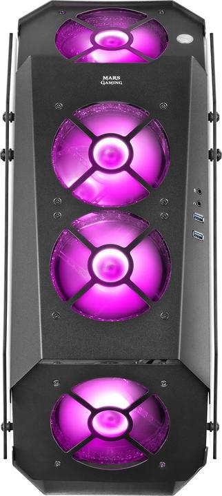 Produktbild Mars Gaming Boitier Moyen Tour Atx Mc51 RGB Avec Panneaux Vitrés (Noir) (ATX, mATX, Mini-ITX)
