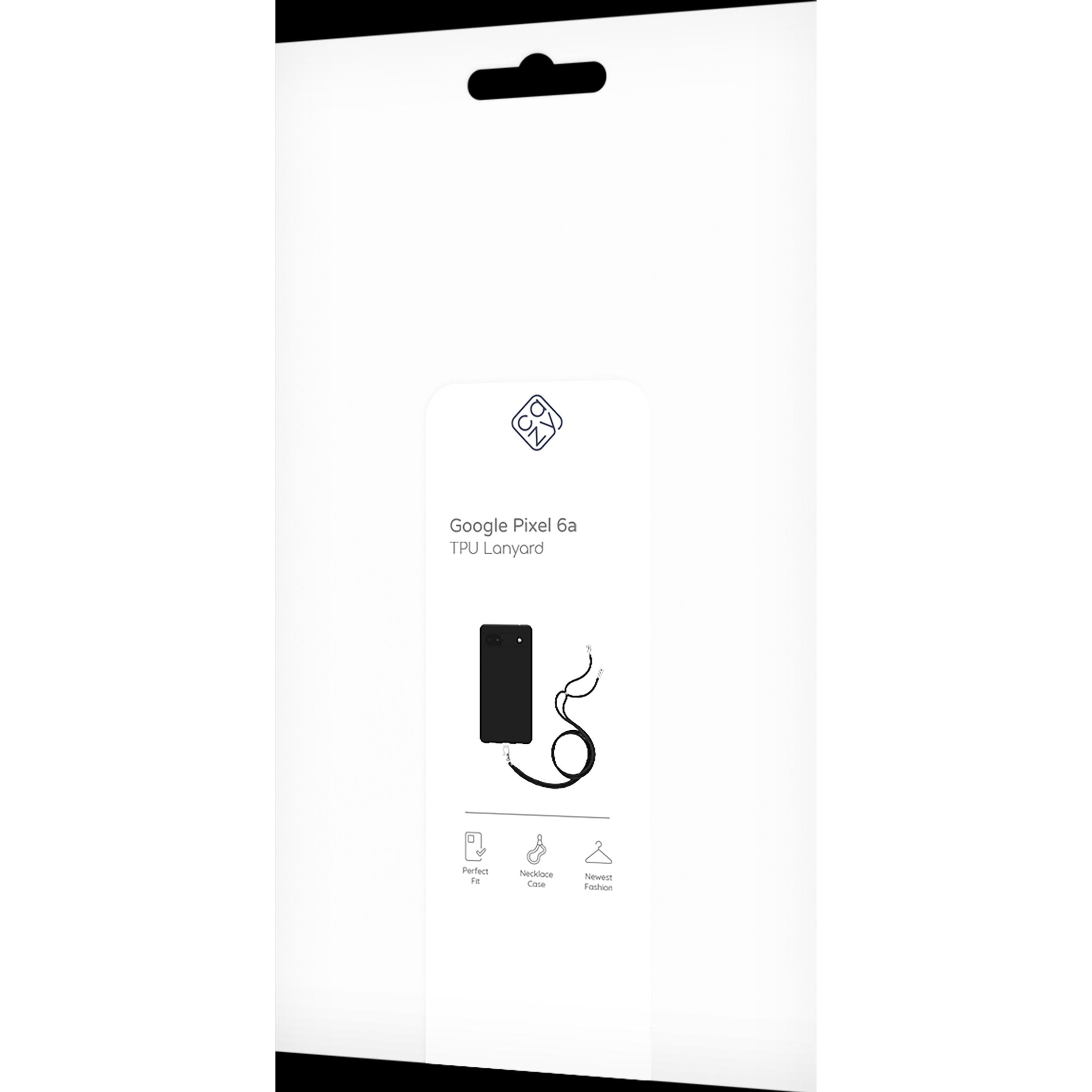 Thumbnail - Cazy Handykette Hülle Kompatibel mit Google Pixel 6a - Silikon Handyhülle mit Band Necklace Hülle -, Handykette, Schwarz