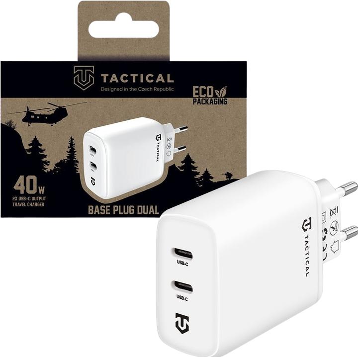 Actual product image Tactical Base Plug Dual 40W White (40 W, 2 ports)