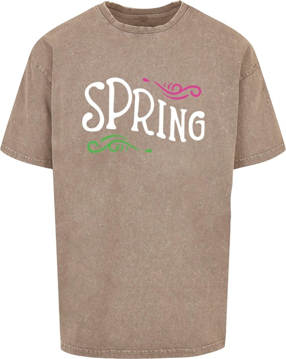Actual product image Merchcode Spring text - Acid Washed Heavy Oversized Tee - 114091 (XL)