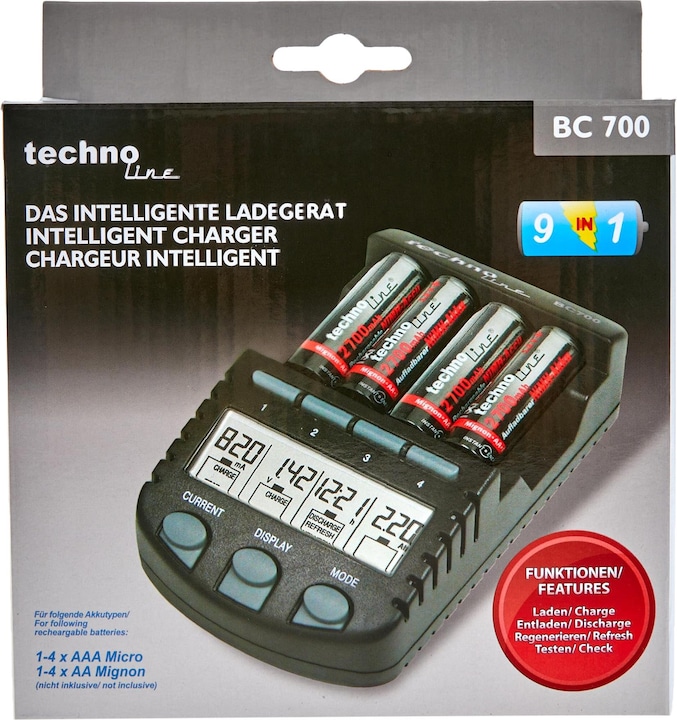 Actual product image Technoline BC 700 (1 pcs., AAA, AA, 3000 mAh, Chargers without battery)