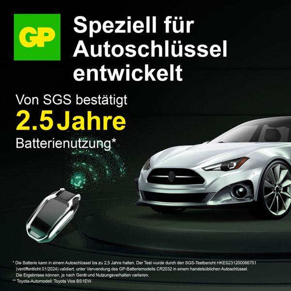 Actual product image GP Batteries Knopfzelle CR2032, 3V,2Stk. Lithium, 2-er Blister, DL2032 (2 pcs., CR2032, 220 mAh)