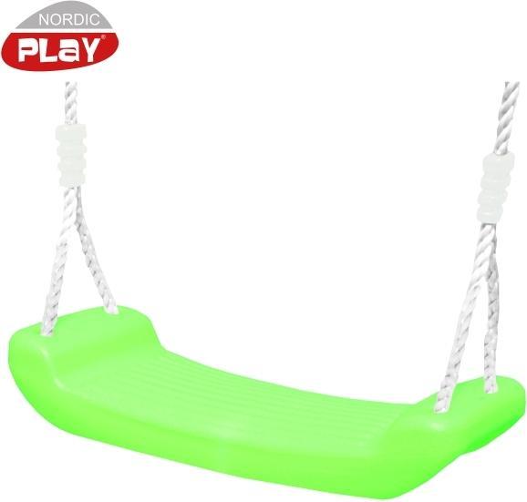 NSH Nordic NORDIC PLAY Gyngesaede I plast Limegrøn m/reb (805-492)