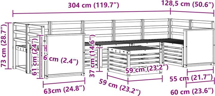Produktbild vidaXL Outdoor-Sofa