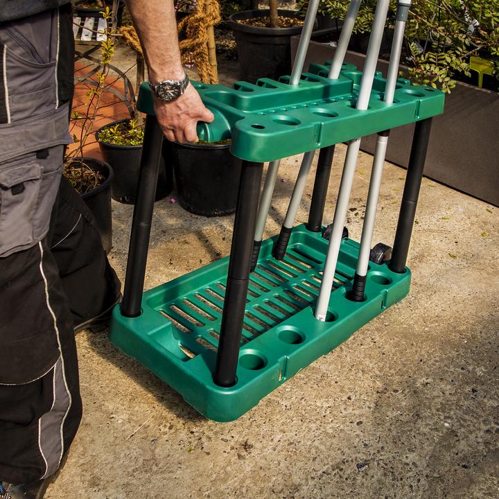 Produktbild UPP mobiler Gerätehalter Geräte Orga Besen Schaufel Werkzeug Ständer