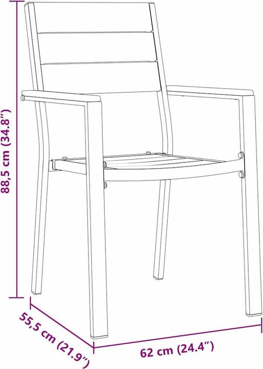 Actual product image vidaXL Garden dining set (80 cm)