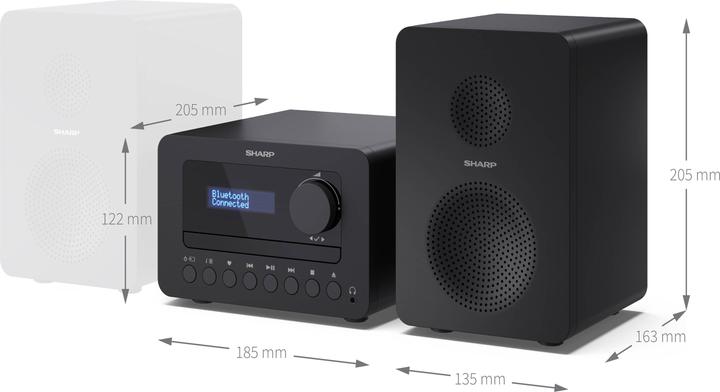 Actual product image Sharp XL-B520D (Bluetooth, CD player, 2x 20 W)