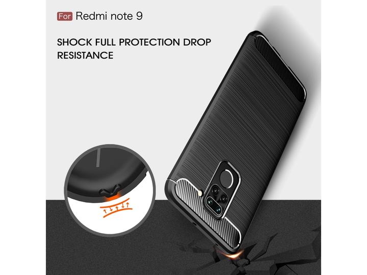 Produktbild Screenguard Xiaomi Redmi Note 9 Hülle Carbon Brushed Soft TPU (Xiaomi Redmi Note 9)