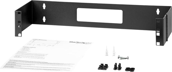 Actual product image StarTech 2U 48,26cm 19inch patch panel bracket with hinge for wall mounting