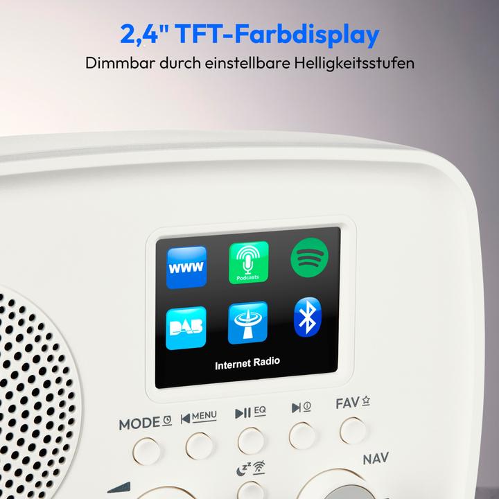 Produktbild Medion LIFE Internetradio IRE-1 (MD89318) weiss DAB+ Internetradio (DAB+, Internetradio, Bluetooth, WLAN)