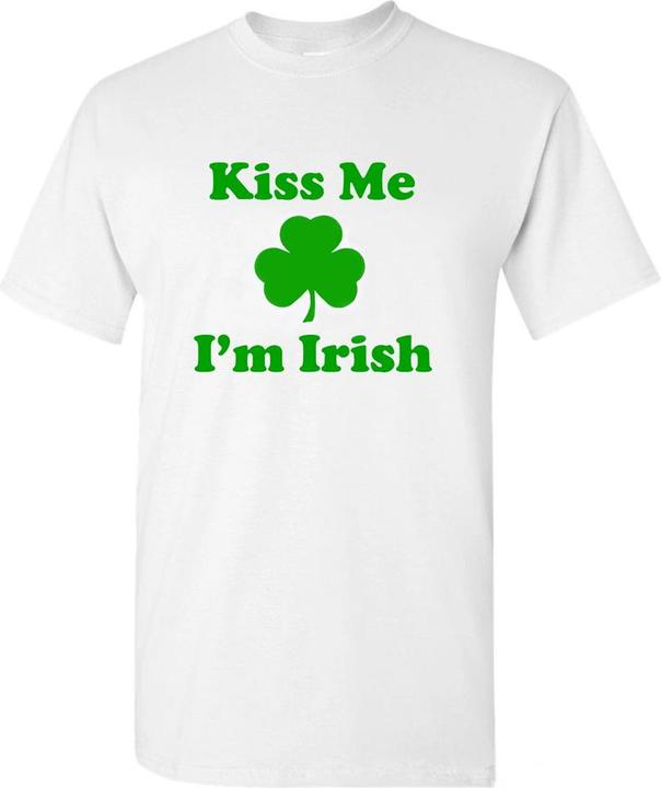 Actual product image Apoh Unisex Adult Kiss Me I'm Irish T-Shirt (XXL)