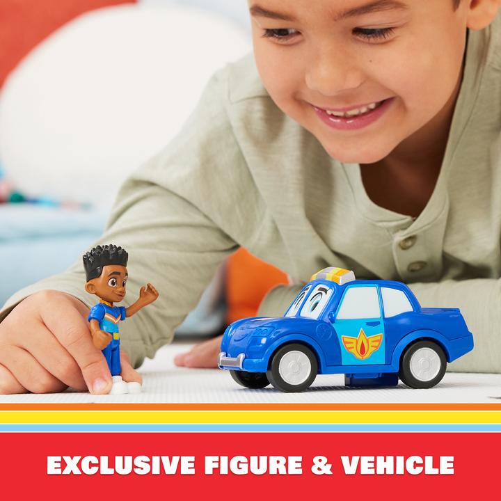 Produktbild Spin Master Disney Junior Firebuds, Jayden und Piston, Actionfigur und Spielzeugpolizeiauto mit interaktiver Aug