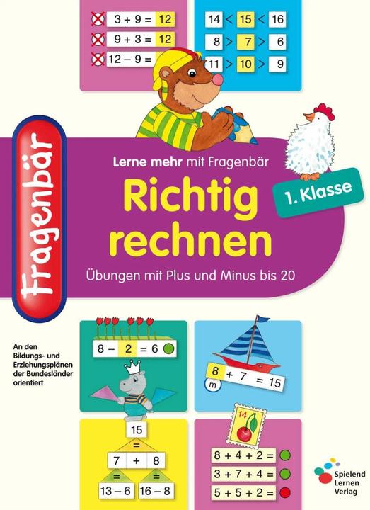 Produktbild Fragenbär - Richtig rechnen 1. Klasse (Deutsch, Vera Lohmann, 2015)