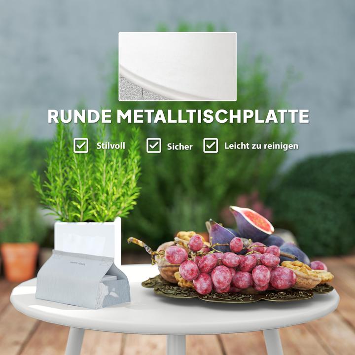 Actual product image Outsunny Rattan Gartenmöbel-Set Stahl, PE-Rattan Khaki