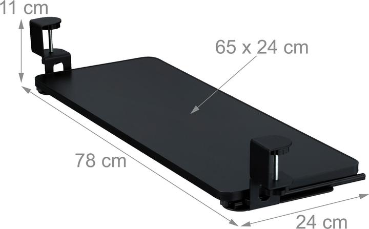 Produktbild Relaxdays Ausziehbare Tastaturablage zum Klemmen