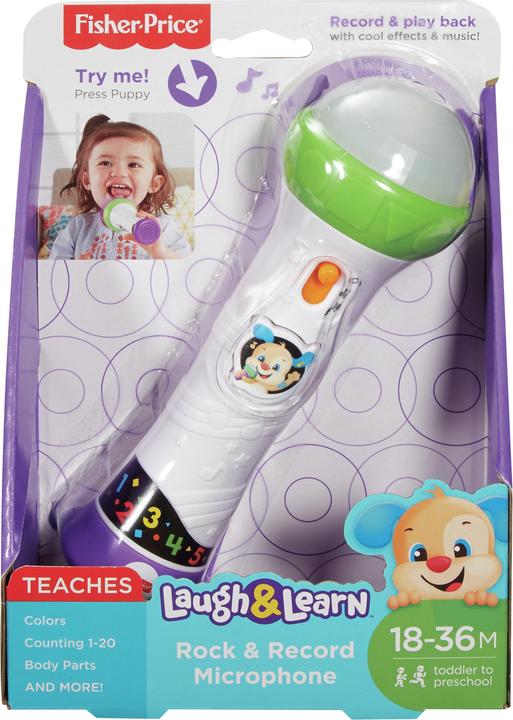 Actual product image Fisher-Price Laugh & Learn Rock & Record Microphone (Italian)