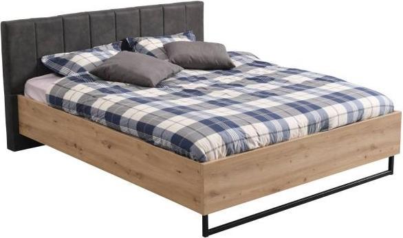 Immagine prodotto Homestyle4u Letto matrimoniale imbottito in stile industriale (160 x 200 cm)