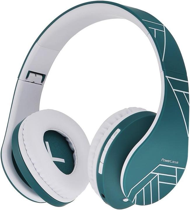 Actual product image PowerLocus Wireless Headphones P2 (blue-white) (20 h, Wireless, Cable)