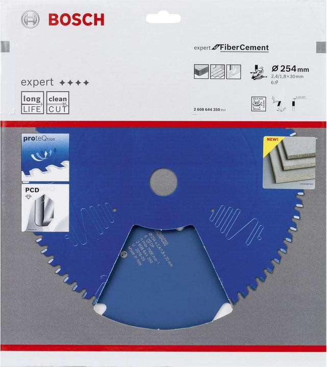 Immagine prodotto Bosch Professional Zubehör Lama circolare Expert per fibrocemento, 254 x 30 x 2,4 mm, 6