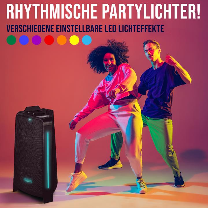 Produktbild Reflexion PS100BT BT Disco Lautsprecher sw UKW Karaoke 800W Musik AUX USB 1 (10 h)