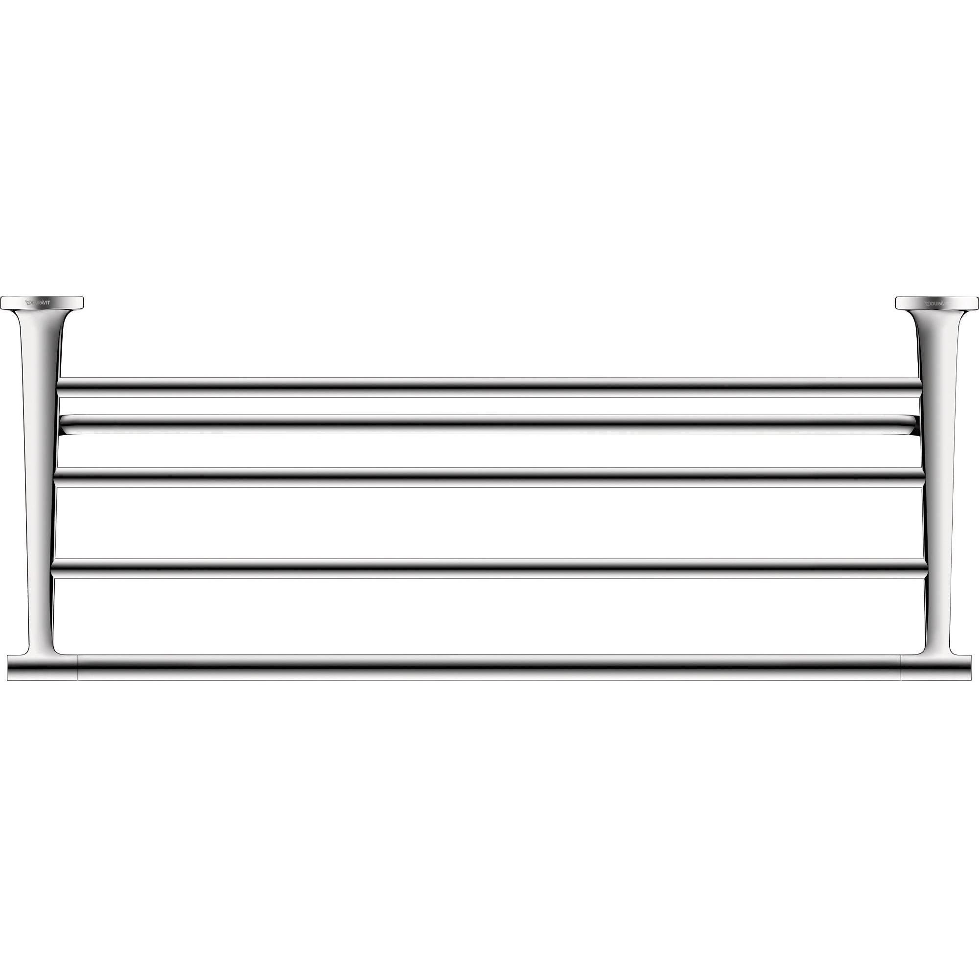 Duravit, Handtuchhalter + Handtuchhaken, Handtuchablage STARCK T 610x232mm chrom
