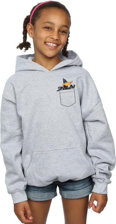 Produktbild Looney Tunes Daffy Duck Faux Pocket Kapuzenpullover Mädchen (152, 158)