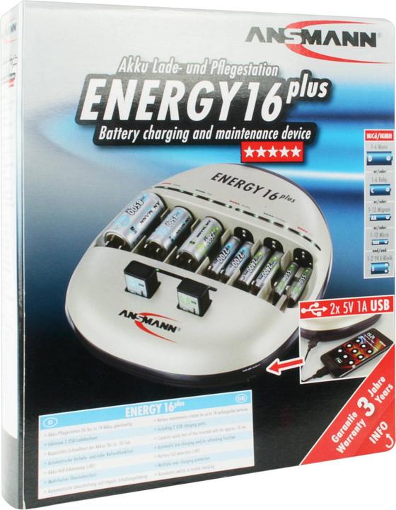 Produktbild Ansmann Energy 16 Plus (1 Stk., C, D, AAA, AA, Ladegerät ohne Akku)