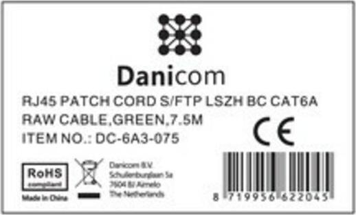 Produktbild Dsit CAT 6a Netzwerkkabel LSOH (S/FTP, CAT6a, 7.50 m)