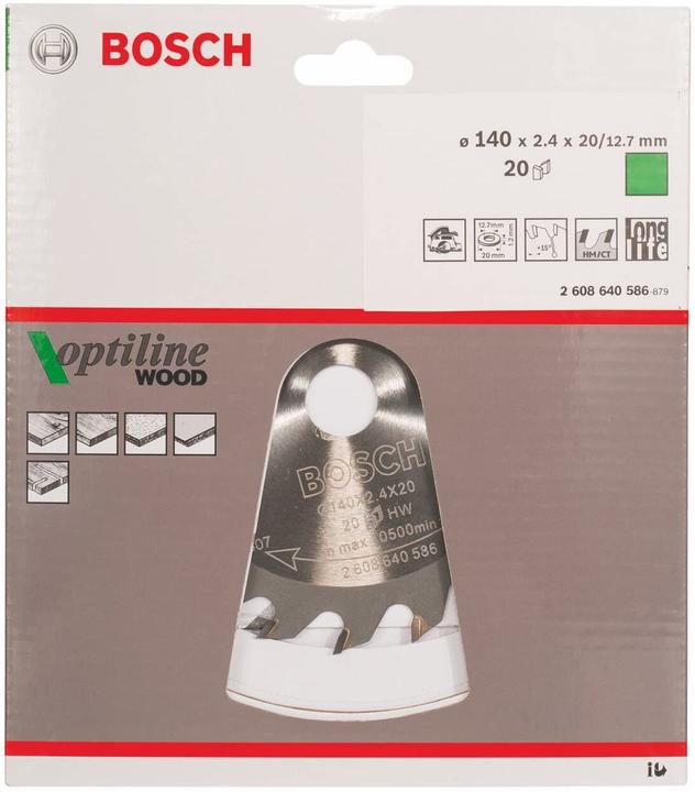 Actual product image Bosch Professional Zubehör PRO Wood circular saw blade, 140 x 2.4 x 20 mm