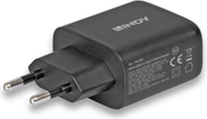 Produktbild Lindy 65W USB 2 x Type C GaN Charger mit EU-Stecker (73438) (65 W, 2 Ports)