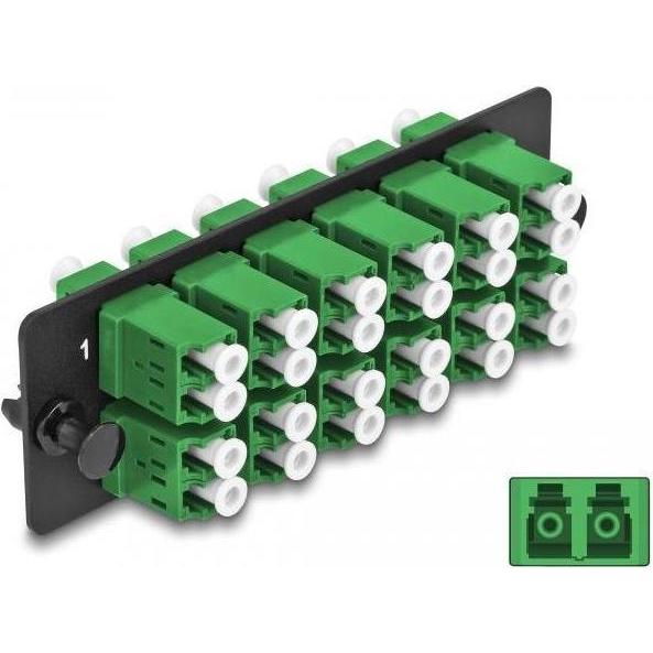 Delock LWL Adapter Panel LC Duplex APC 12 Port grü, Server Zubehör, Grün