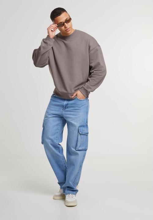Produktbild DEF Basic Crewneck Pullover tornado L (L)