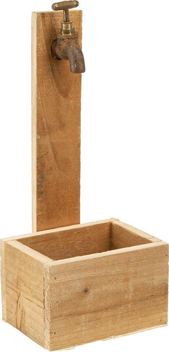 Produktbild Viana Rustikaler Pflanzkasten in Brunnen- und Trog-Optik mit Wasserhahn (13 cm, 1x)