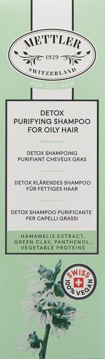 Actual product image Mettler1929 Detox clarifying shampoo for oily hair greasy hair (200 ml, Liquid shampoo)